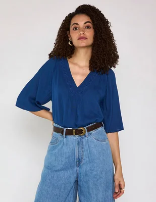 Blusa Maison 123 manga al codo para mujer