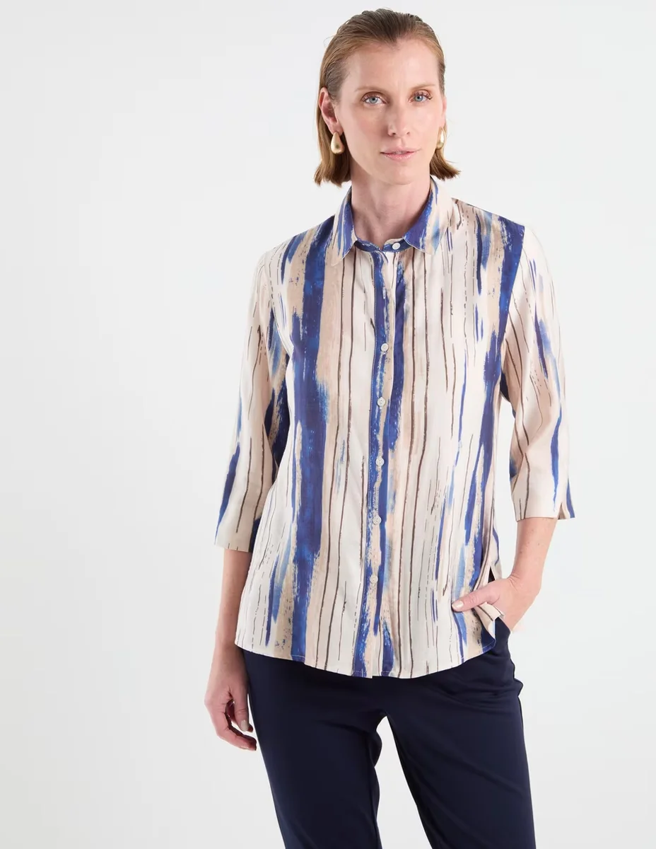Blusa camisera Morango manga 3/4 para mujer
