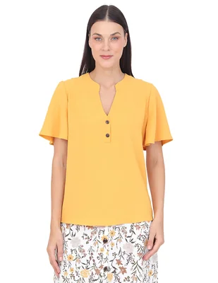 Blusa duplan grupo damasco manga corta para mujer