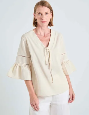 Blusa Loren's manga 3/4 para mujer