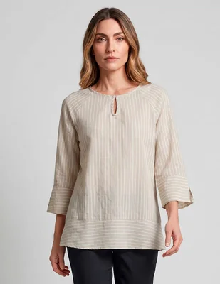 Blusa damaia atelier manga 3/4 para mujer