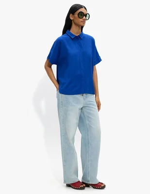 Sobrecamisa Parfois Permanent De Viscosa Manga Larga Para Mujer