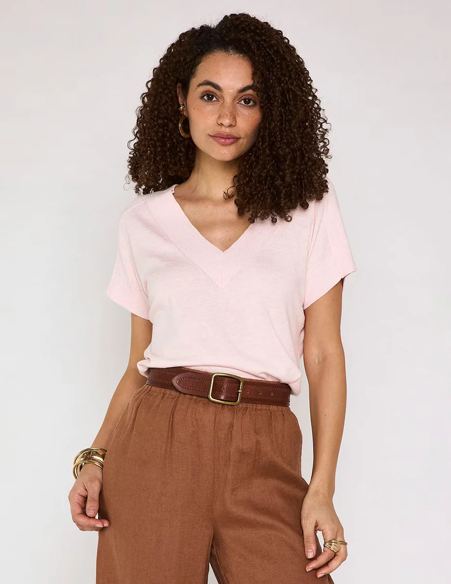 Blusa maison manga corta para mujer