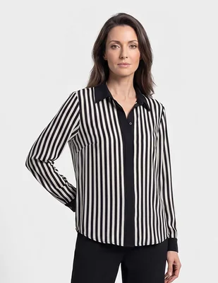 Blusa charme manga larga para mujer