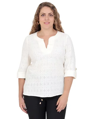 Blusa Duplan Petite manga 3/4 para mujer