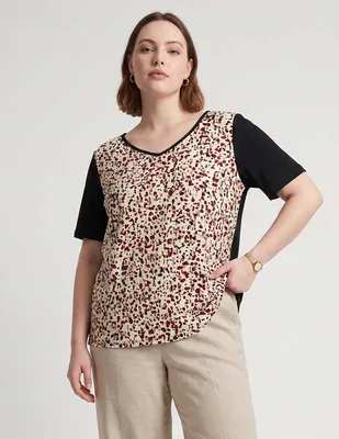 Blusa lieb plus manga corta para mujer