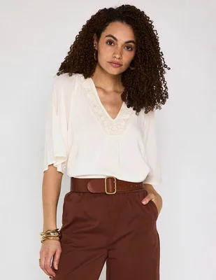 Blusa Maison 123 manga al codo para mujer