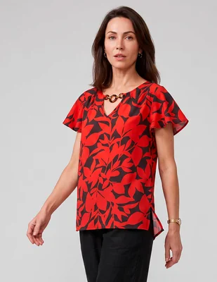 Blusa lorenza blau manga corta para mujer