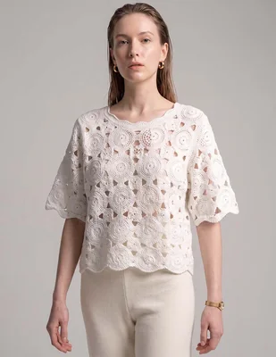 Blusa Maison 123 manga al codo para mujer