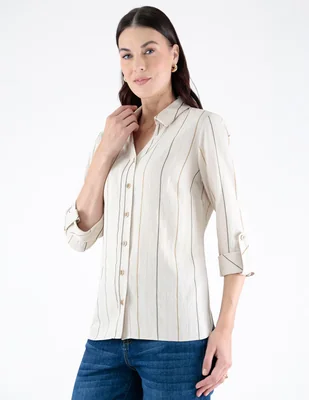 Blusa margaret manga 3/4 para mujer