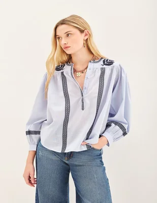 Blusa Rapsodia Manga Larga Para Mujer