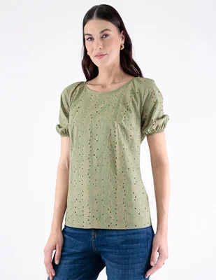 Blusa margaret manga corta para mujer