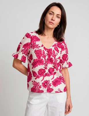 Blusa talbots manga corta para mujer