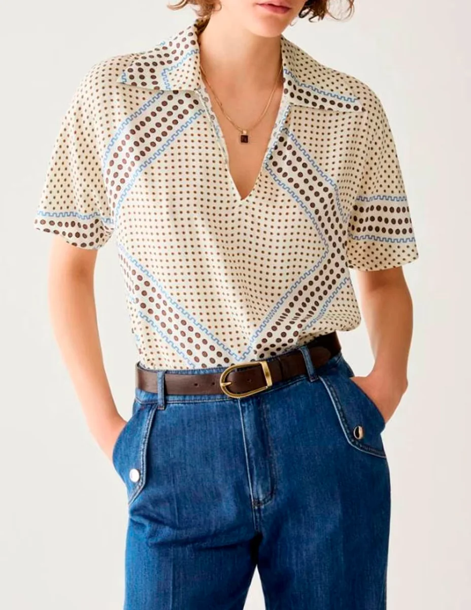 Blusa Pennyblack manga corta para mujer