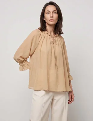 Blusa Lorenza Blau manga larga para mujer