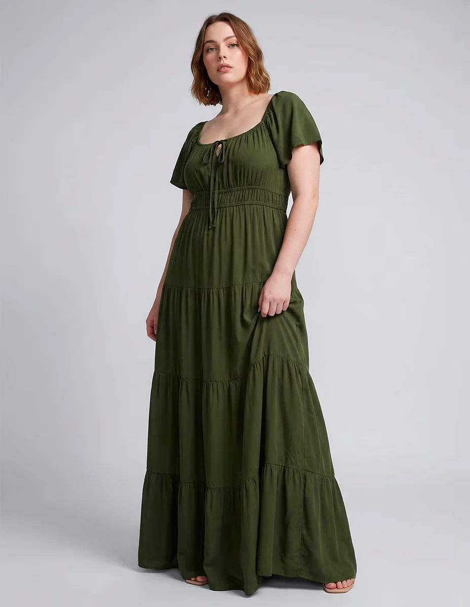 Vestido Map de viscosa para mujer