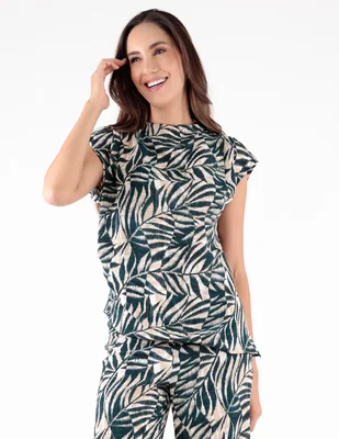 Blusa trinity manga corta para mujer