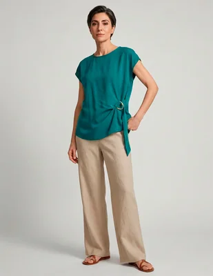 Blusa Damaia Atelier manga corta para mujer