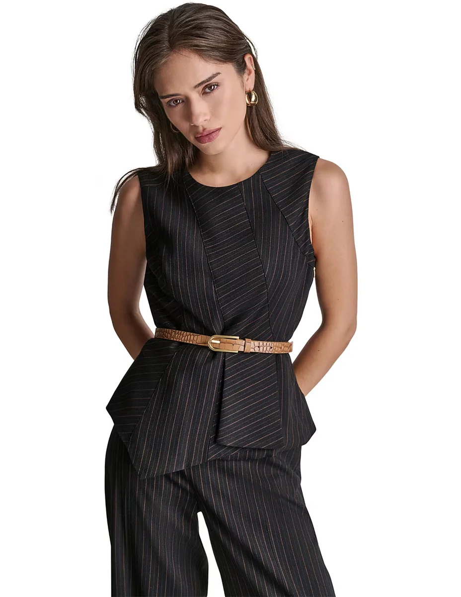 Blusa BCBG sin manga para mujer