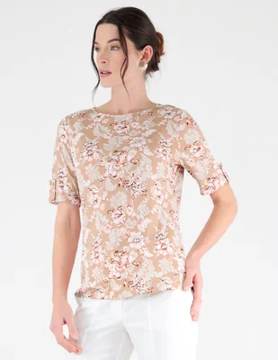 Blusa margaret manga corta para mujer