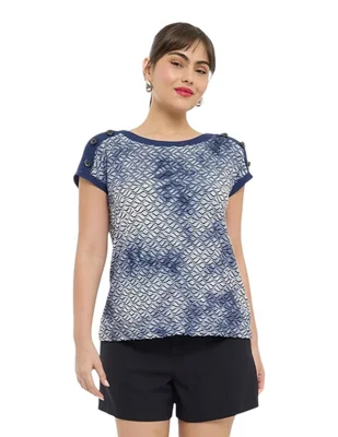 Blusa Nine West manga corta para mujer