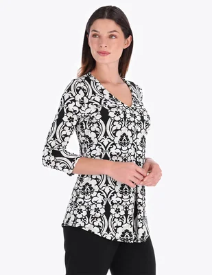 Blusa charme manga 3/4 para mujer