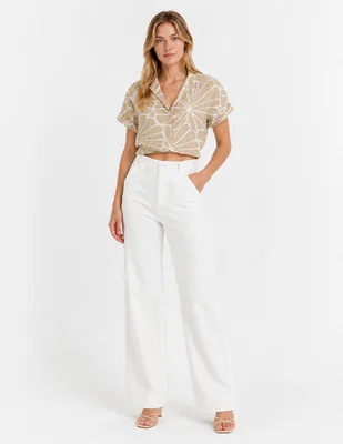 Blusa de playa Salty Weekend manga corta para mujer
