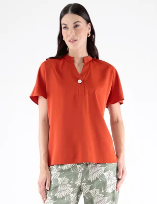 Blusa margaret manga corta para mujer