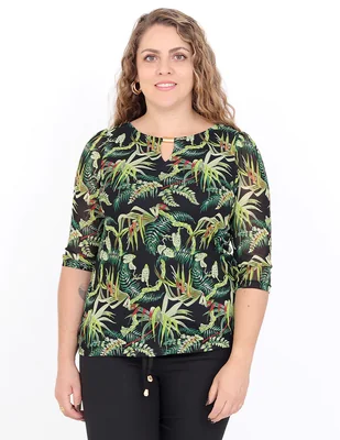 Blusa Duplan Petite manga corta para mujer