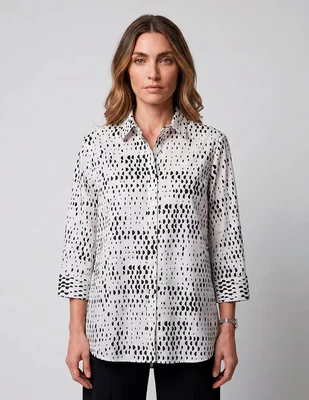 Blusa chico's manga 3/4 para mujer