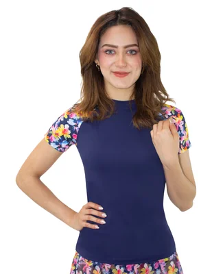 Wetshirt sunskin estampado floral para mujer