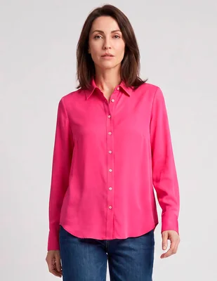 Blusa camisera talbots manga larga para mujer