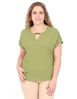 Blusa Duplan Petite manga corta para mujer