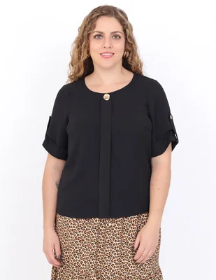Blusa Duplan Petite manga corta para mujer