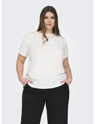 Blusa only carmakoma manga corta para mujer
