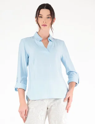 Blusa margaret manga 3/4 para mujer