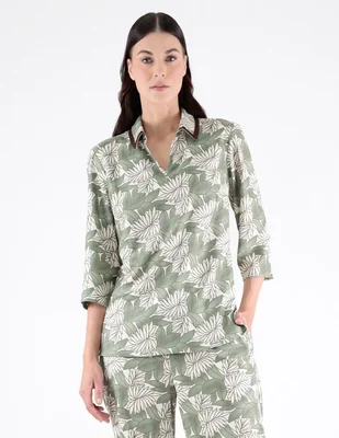 Blusa margaret manga 3/4 para mujer