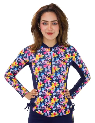 Wetshirt sunskin estampado floral para mujer