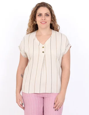 Blusa Duplan Petite manga corta para mujer