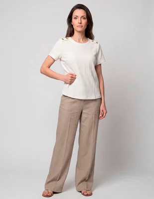 Blusa Damaia Atelier manga corta para mujer