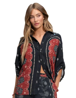 Blusa Agua Bendita manga 3/4 para mujer