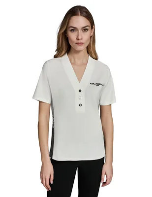 Blusa Karl Lagerfeld Paris manga corta para mujer