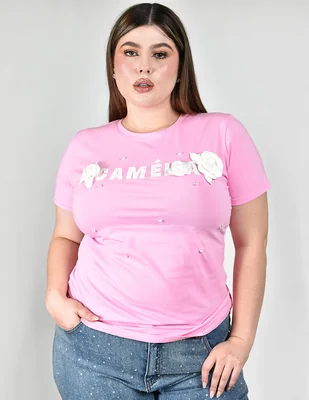 Blusa Roman Fashion manga corta para mujer