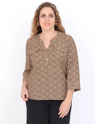 Blusa Duplan Petite manga 3/4 para mujer