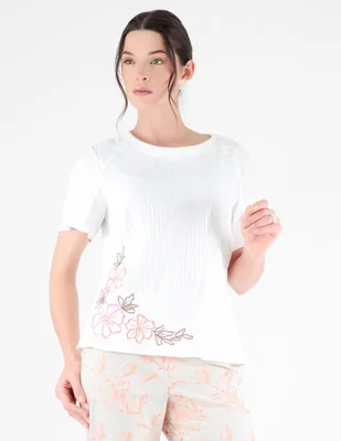 Blusa margaret manga corta para mujer