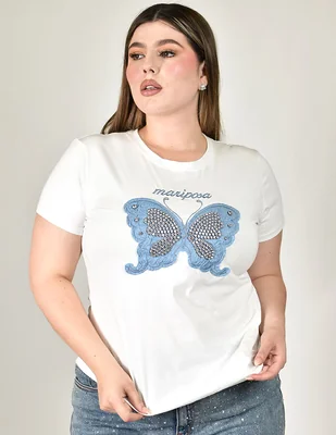 Blusa Roman Fashion manga corta para mujer