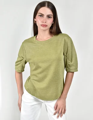 Blusa Roman Fashion manga corta para mujer