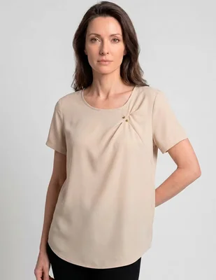 Blusa Damaia Atelier manga corta para mujer
