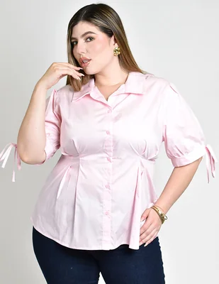 Blusa Roman Fashion manga al codo para mujer