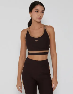 Top studio f cuello redondo escote con cuello tirante ancho